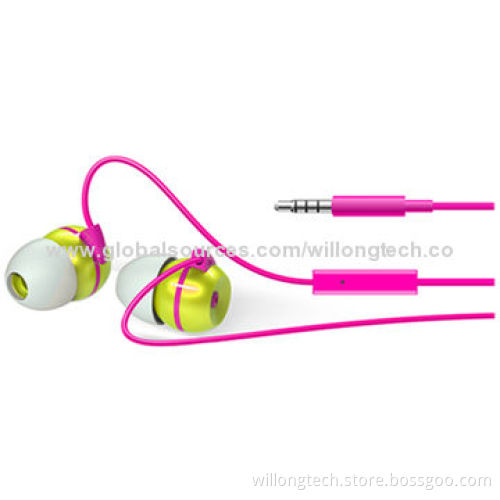 Plastic Ear Housing with UV Smooth In-ear Earphones, 100Hz-10kHz Frequency Range